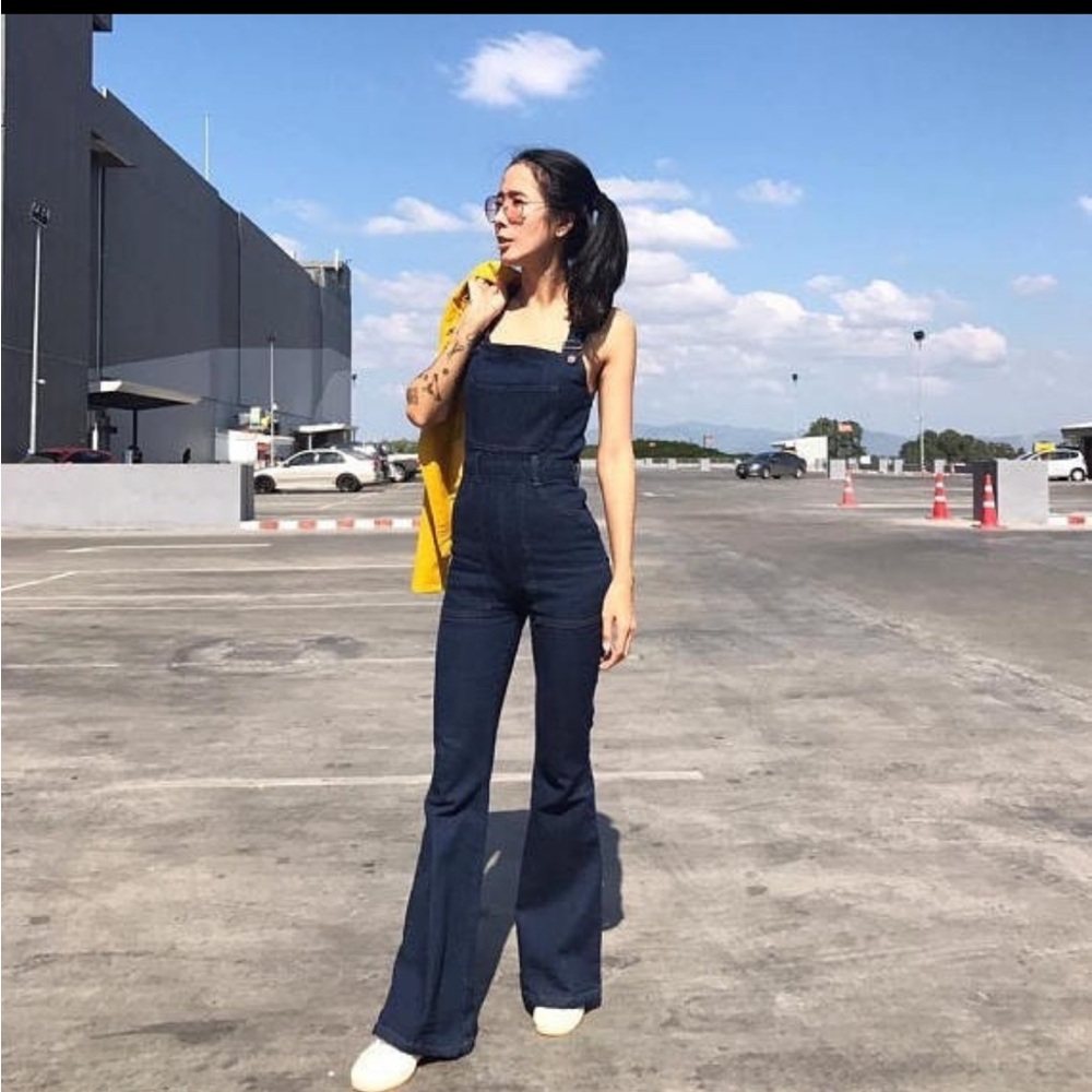 japanese custom made denim overalls petite XS 
fits like a glove so flattering
